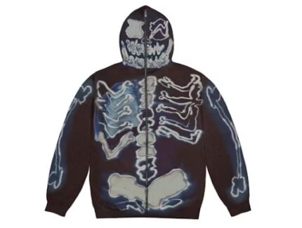 Travis Scott Cactus Jack For Fragment Skeleton Graffiti Full Zip Hoodie